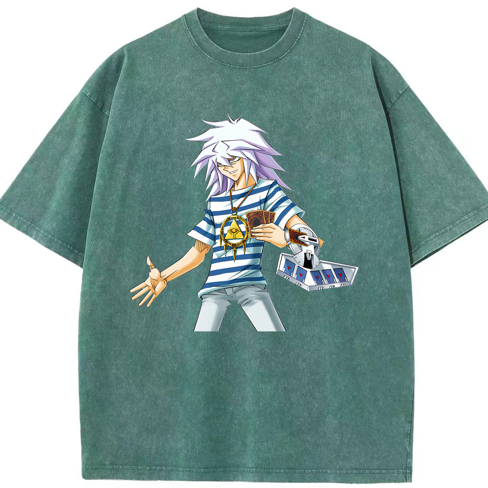 （画像用） 遊☆戯☆王 Yu-Gi-Oh! 綿100% ヴィンテージ風 半袖Tシャツ（フロントプリント）
